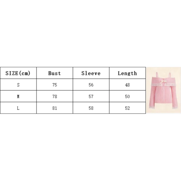 Women's Cold Shoulder Sweaters Long Sleeve Contrast Lace Knit Pullovers Bow Front Jumper Tops - Image 6