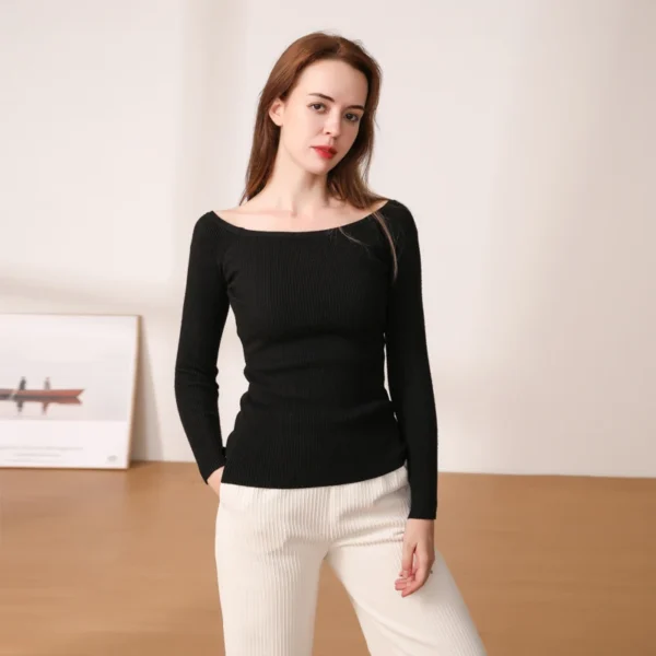 Pullover Basic Clothing Long Sleeve Top Korean Fashion Style Ladies Outerwear Tops Woman Jumper Blouses Female 2024 Cropped - Image 4