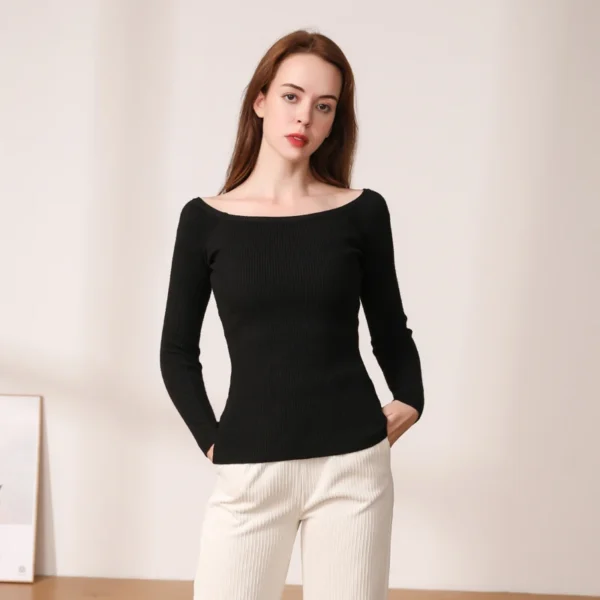 Pullover Basic Clothing Long Sleeve Top Korean Fashion Style Ladies Outerwear Tops Woman Jumper Blouses Female 2024 Cropped - Image 6