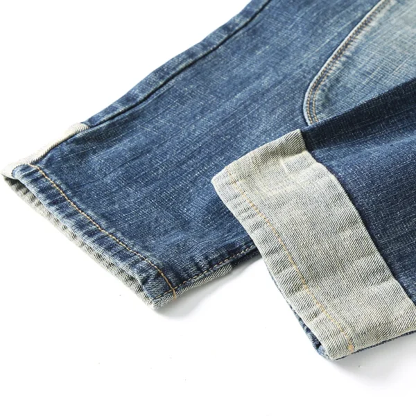 KSTUN Jeans Men Harem Pants Stretch Retro Blue Loose Fit Patchwork Streetwear Men's Trousers Casual Denim Pants Hip Hop Vintage - Image 6