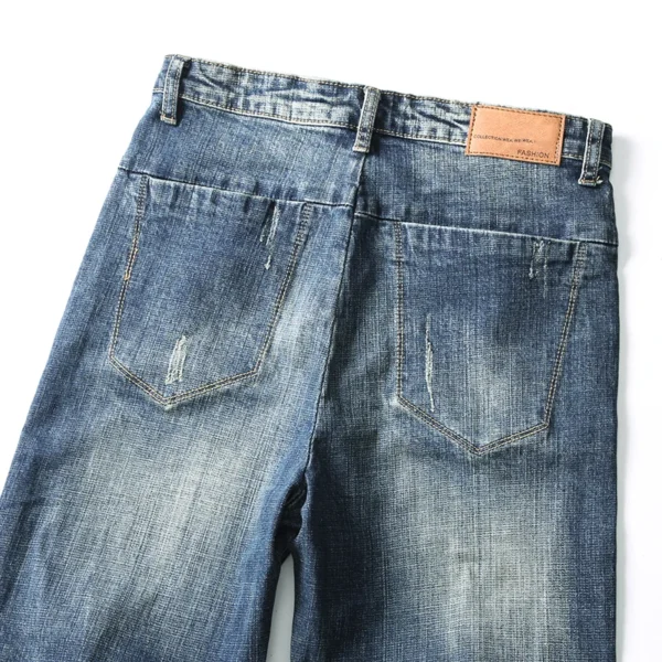KSTUN Jeans Men Harem Pants Stretch Retro Blue Loose Fit Patchwork Streetwear Men's Trousers Casual Denim Pants Hip Hop Vintage - Image 4