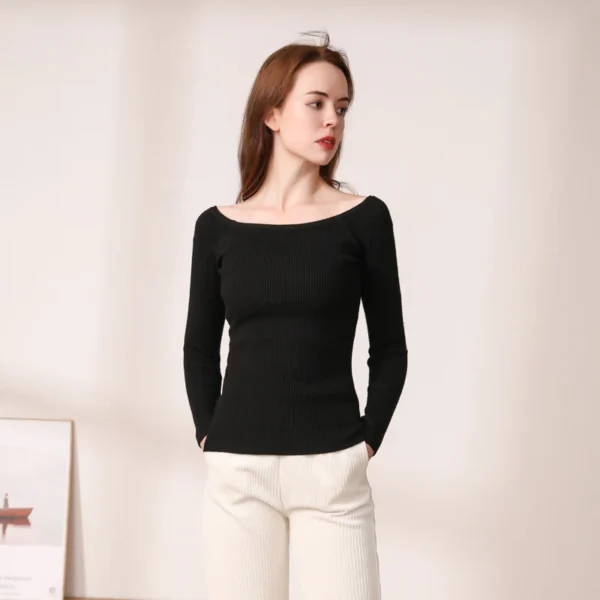 Pullover Basic Clothing Long Sleeve Top Korean Fashion Style Ladies Outerwear Tops Woman Jumper Blouses Female 2024 Cropped - Image 2