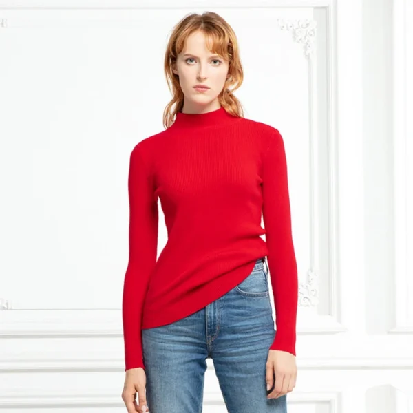 2024 New-coming Autumn Winter Top Pull Femme Turtleneck Pullovers Sweaters Long Sleeve Slim Oversize Korean Women's Sweater - Image 5