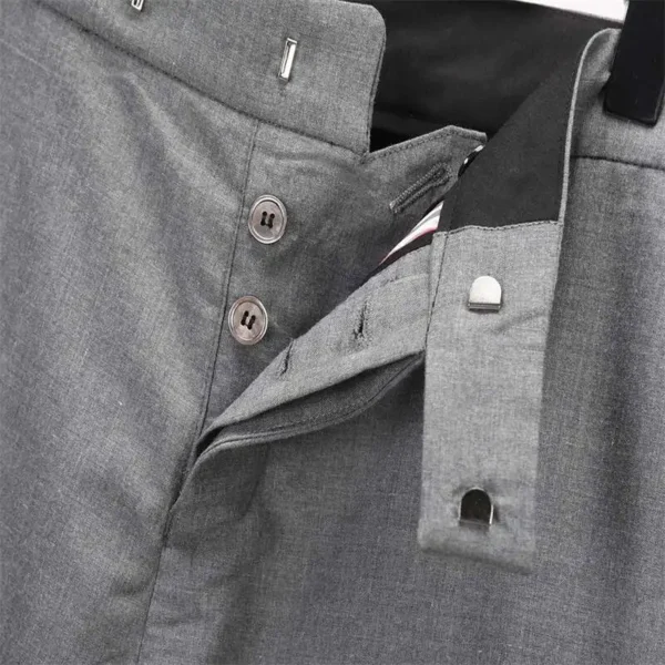 Men's Shorts pure cotton business suit side woven wide loose casual five-point pants summer - Image 3
