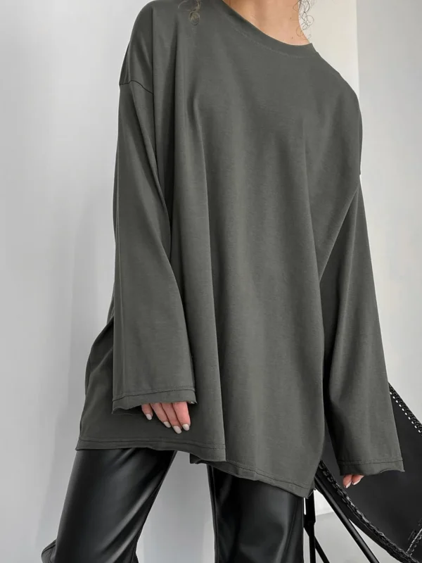 Hirsionsan Basic O-neck 100% Cotton T Shirt Women Loose Oversized Pullover Chic Cusual Tees Female Tops Girl Clothing 11 Colors - Image 3