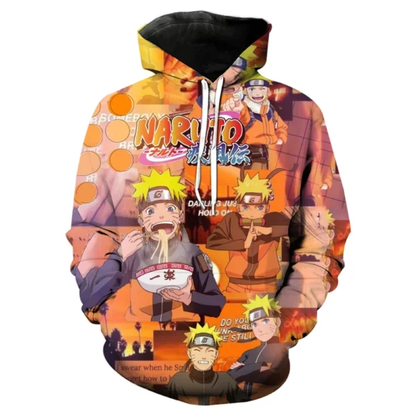 Uzumaki Naruto Boys Girls Hoodies Anime Men's Hoodies 3D Printed Pullover Oversized Men's Hoodies MINISO Men's Clothing - Image 4