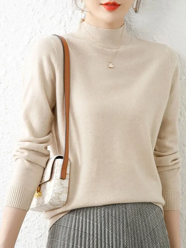 Autumn Winter Bottom Sweaters Women Fashion Chic Turtleneck Pullover Slim Long Sleeve Knitted Jumpers Soft Warm Pull Femme Top - Image 4