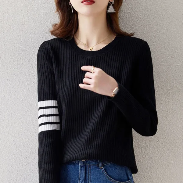 Autumn Winter Thin New O-neck Sweaters Loose Korean Interior Lapping Long Sleeve Women's Clothing Undercoat Simplicity Knitting - Image 6