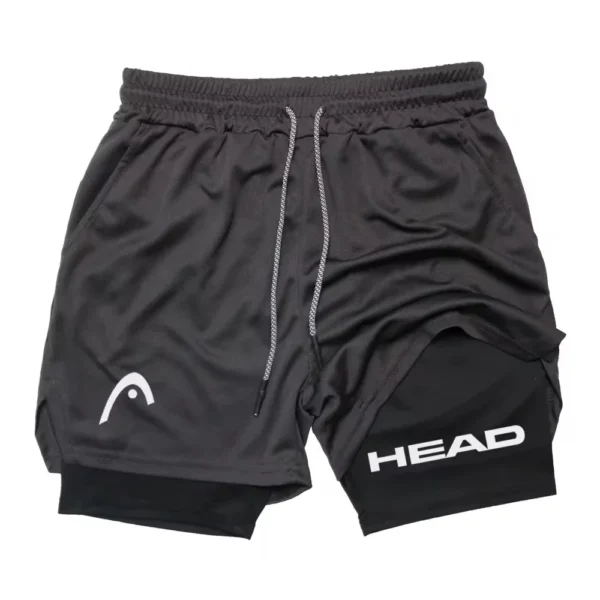 Anime Berserk Running Shorts Men Fitness Gym Training 2 in 1 Sports Shorts Quick Dry Workout Jogging Double Deck Summer - Image 2