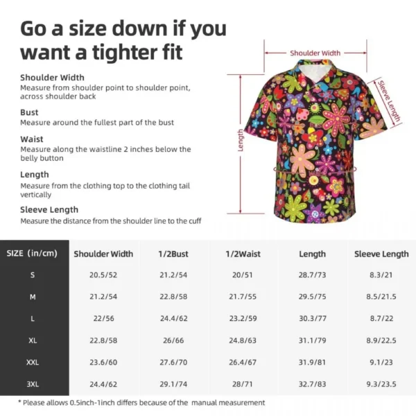 Flower Power Casual Shirt Hippie Floral Petals Vintage Summer Shirts Man Short Sleeve Beach Harajuku Design Oversize Blouses - Image 5