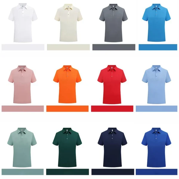 Blank Black Classic Uniform Polo T Shirt Men Wholesale Bulk Summer Formal Collar T-shirt For Men Casual Camiseta Polos De Hombre - Image 2