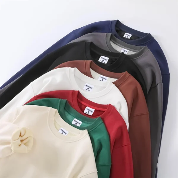 Customized Fleece Oversize Heavy Weight Sweatshirts High Quality Brand Custom Logo Design Printing For Wholesale Dropshipping - Image 3