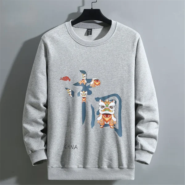 Big Size Sweatshirt 11XL 10XL Men Spring Print Sweatshirt Fashion Causal Pullover O-neck Hoodies Male Plus Size 10XL 11XL - Image 4
