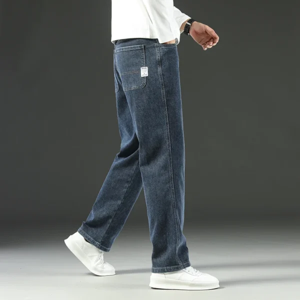 2025 New Y2K Autumn and Winter Baggy Jeans Men's Autumn and Winter Loose Straight Wide-leg Business Trousers Mens Clothing