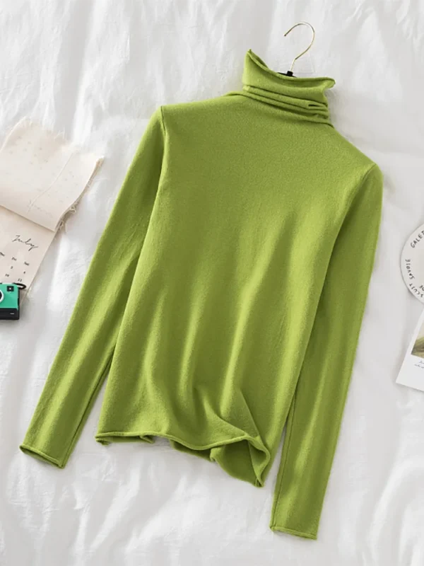 Turtleneck Women Sweaters 2024 Autumn Winter Sweater Knitted Pullover Long Sleeve Woman Sweaters Tops Soft Jumper Pull Femme - Image 6
