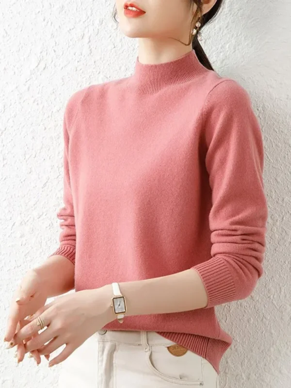 Autumn Winter Bottom Sweaters Women Fashion Chic Turtleneck Pullover Slim Long Sleeve Knitted Jumpers Soft Warm Pull Femme Top - Image 5