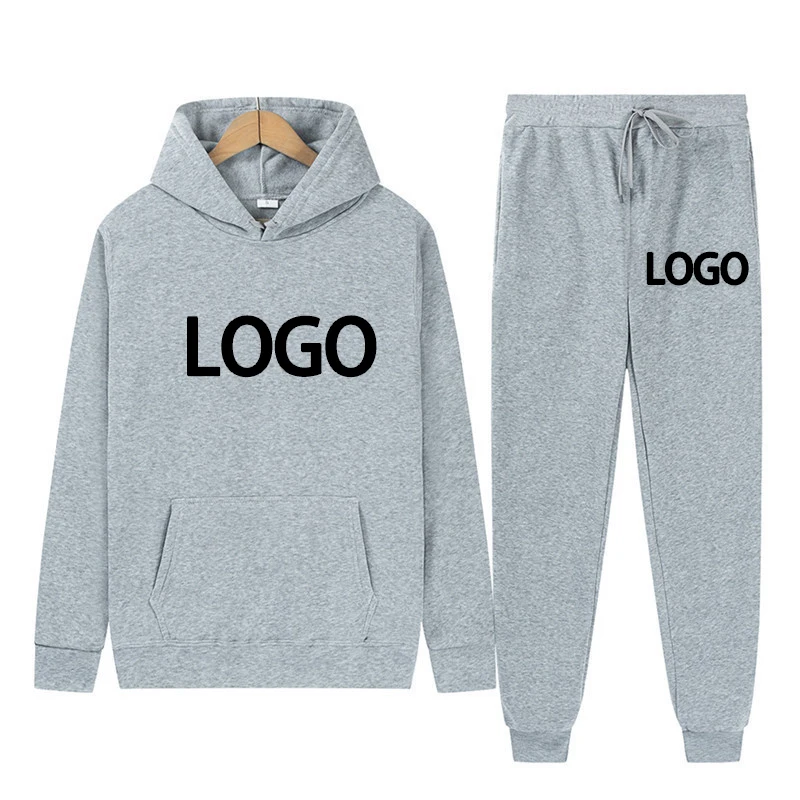 Customized Printed Men Women Tracksuit Hooded Sweatshirts and Jogger Pants High Quality Unisex Daily Casual Sports Hoodies Suit - Image 4