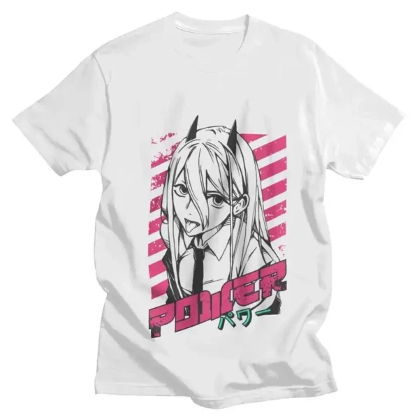 Japanese Anime Chainsaw Man Graphic Print T Shirt Men Women Fashion Casual Crew Neck Short Sleeve Plus Size Unisex T Shirt - Image 6