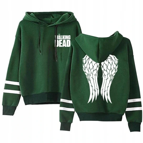 Fashion Stripe Hoodie Women Men Sweater Harajuku The Walking Dead Print Hoodie Personality Hoodie Streetwear Tops - Image 3