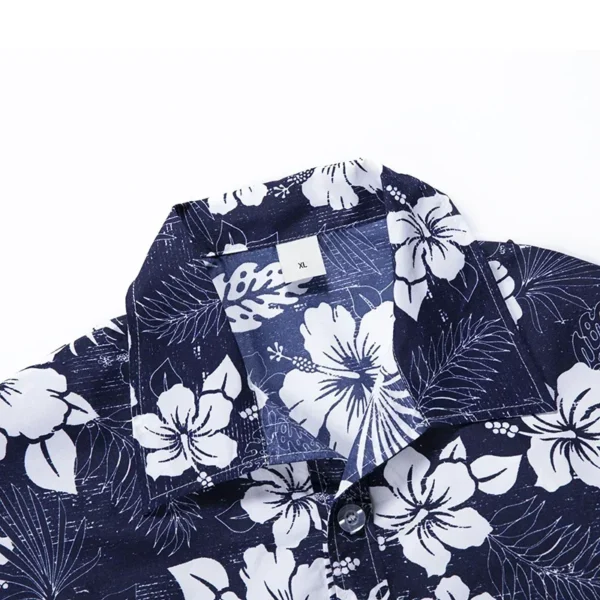Plus Size 6XL 7XL 8XL Fashion Men's Shirts Men Hawaiian Camicias Casual Polyester Shirts Kapok Printed Short-sleeve Blouses Tops - Image 3