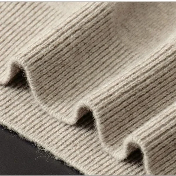 100% Cashmere Wool Men's Turtleneck Knit Sweater 2024 Autumn Winter High Collar Warm Jumper Men Turtle Neck Knitted Pullover - Image 5