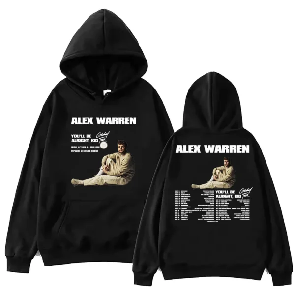 Alex Warren Tour Hoodie Harajuku Hip Hop Pullover Tops Sweatshirt Fans Gift Tops