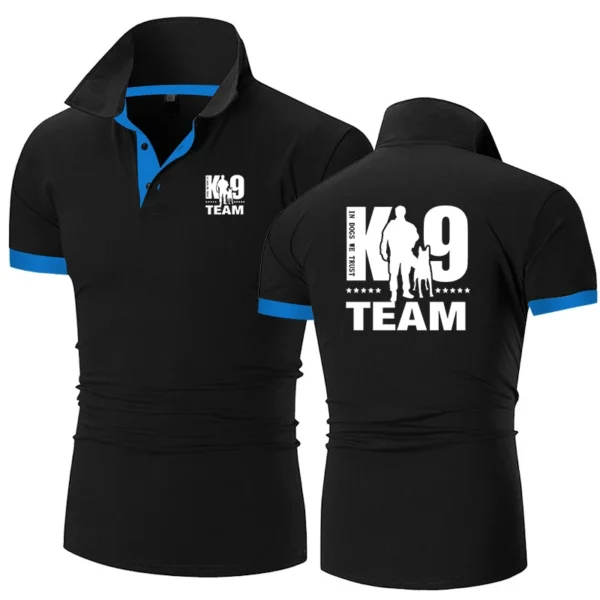 2024 Men TRAINER K9 Team K9 Unit Malinois Quick Drying New Summer Polo Shirt Hot High Quality Short sleeved Business Casual Tops