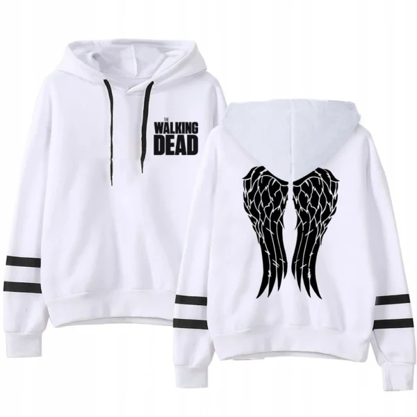Fashion Stripe Hoodie Women Men Sweater Harajuku The Walking Dead Print Hoodie Personality Hoodie Streetwear Tops - Image 6