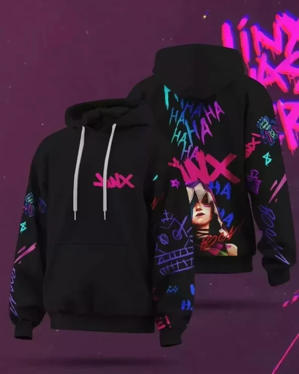 Popular Anime Arcane League Jinx 3d Print Hoodie Men Women Hoodie Sweatshirt Tracksuit Game Sweats Long Sleeve Mens Hoodie Boy