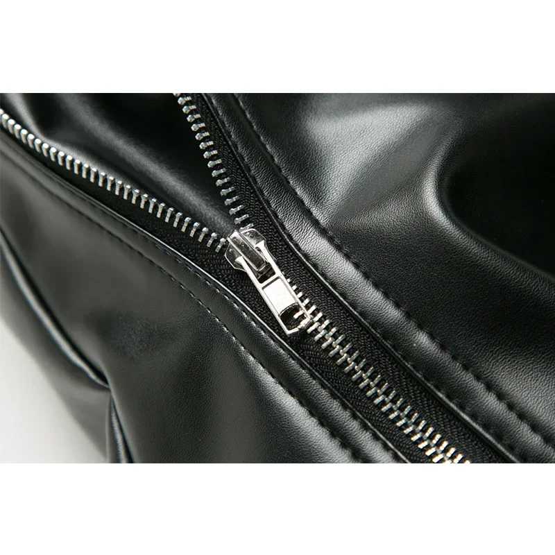 New Winter Men Skinny Biker Pu Leather Pants High Street Fashion Motorcycle Trousers for Male Stage Club Wear - Image 4