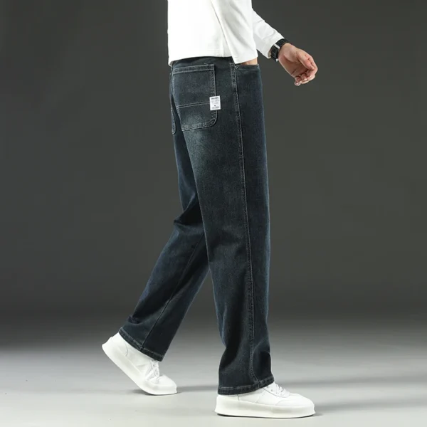 2025 New Y2K Autumn and Winter Baggy Jeans Men's Autumn and Winter Loose Straight Wide-leg Business Trousers Mens Clothing - Image 4