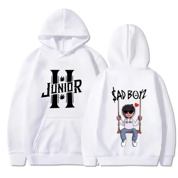 Spring Men's Hoodies Junior H Sad Boys Harajuku Girls Hip Hop Pullover Fancy Music Gift Casual Loose Comfortable Sweatshirt - Image 2
