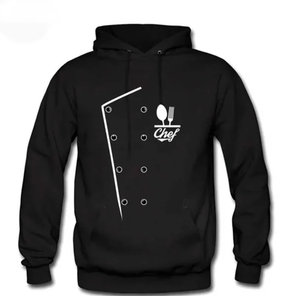 Chef Costume Cook Graphic Print Hoodies Men Women Oversized Hoodie Streetwear Hooded Sweatshirts Y2k Pullovers Unisex Clothing