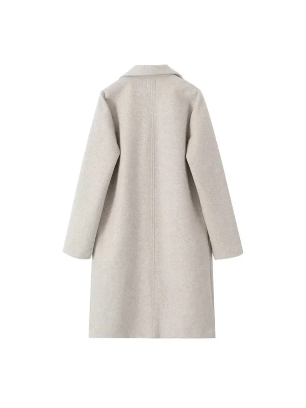 Willshela Women Fashion Solid Open Stitch Long Trench Coats Vintage V-Neck Full Sleeves Female Chic Lady Outfits - Image 3