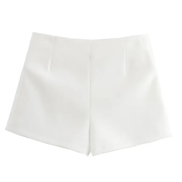 TRAF Bow Pink Skort For Women High Waist Mini White Skirt Pants Fashion Summer Women's Skort Streetwear Asymmetric Culottes - Image 6