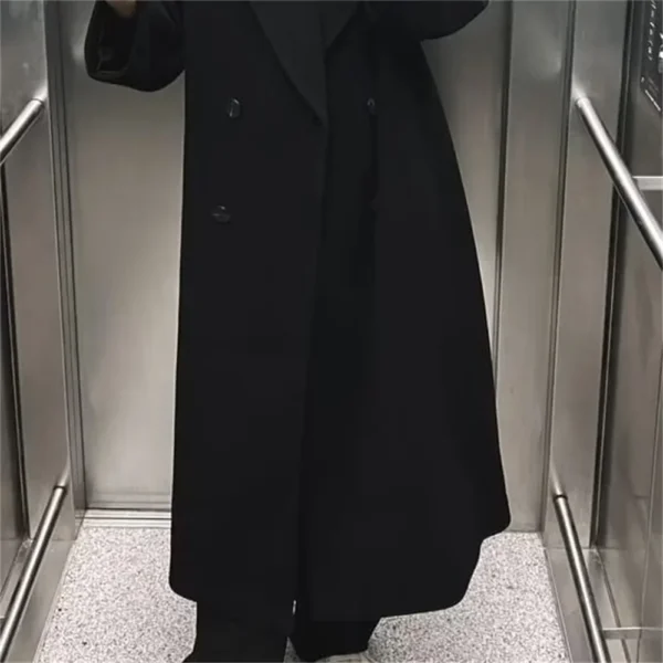 PB&ZA 2023 Autumn/Winter New Women's Wear New Fashion Casual Versatile Soft Loose Long Coat Coat - Image 2
