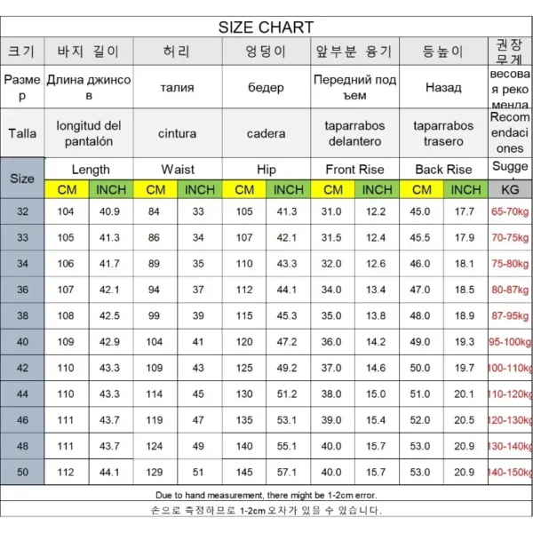 65-150kg Plus Size Denim Jeans Men Thick Autumn and Winter Fleece Pants Loose Straight Casual Elastic Warm Fashion Trousers - Image 2