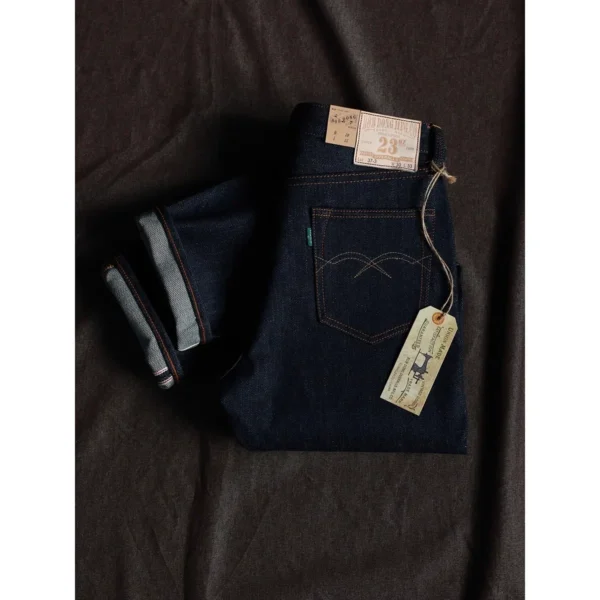 BOB DONG 23oz Extra Heavy Selvedge Denim Jeans Slim Straight Leg Pants Men Amekaji - Image 2