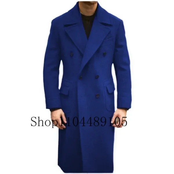 Men Clothing Double Breasted Notch Lapel Fitted Suit Blazer Advanced Customization Men’s Designer Clothes Coarse Woolen Fabrics - Image 5