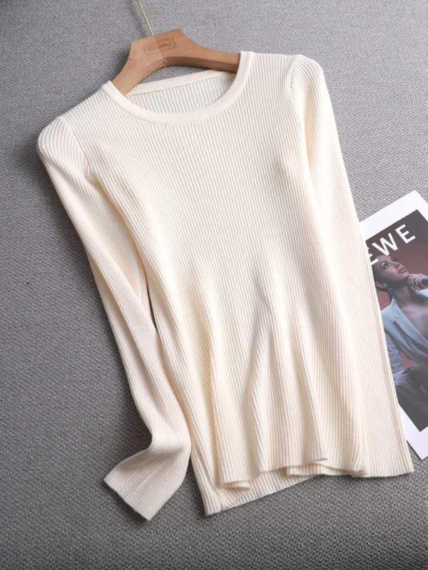 winter clothes Knitted woman sweaters Pullovers spring Autumn Basic women's jumper Slim women's sweater cheap pull long sleeve - Image 3