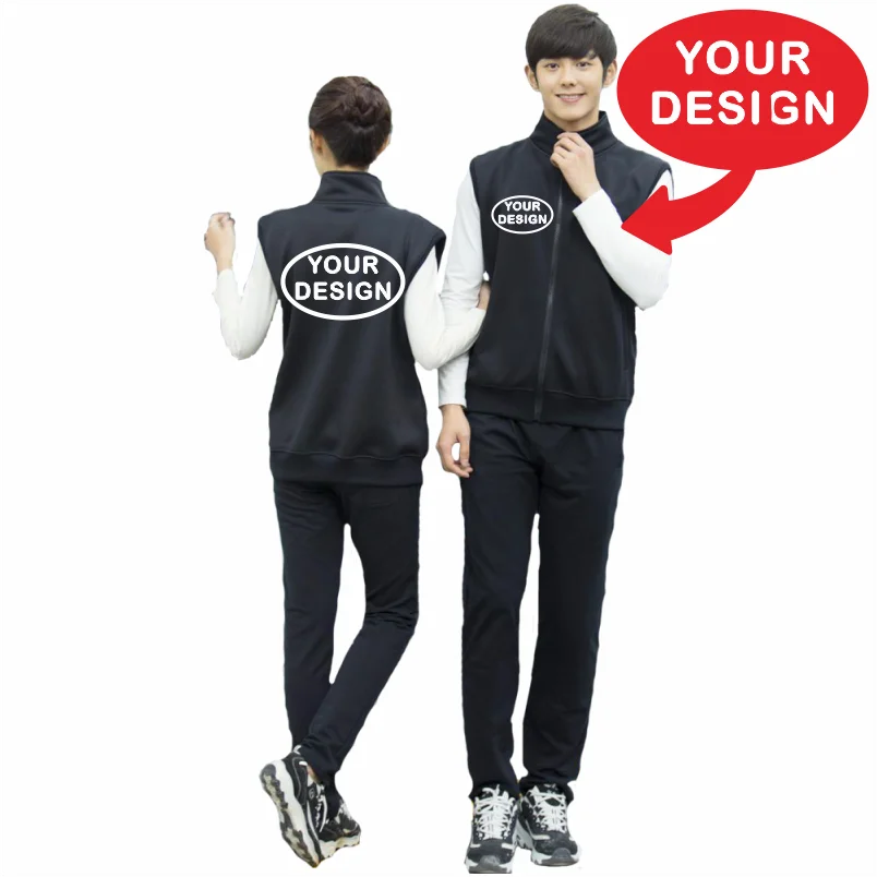 Customize Your LOGO Thick Outdoor Men's And Women's Vests, Printed Embroidery Warm Vests Jackets Winter Clothes - Image 3