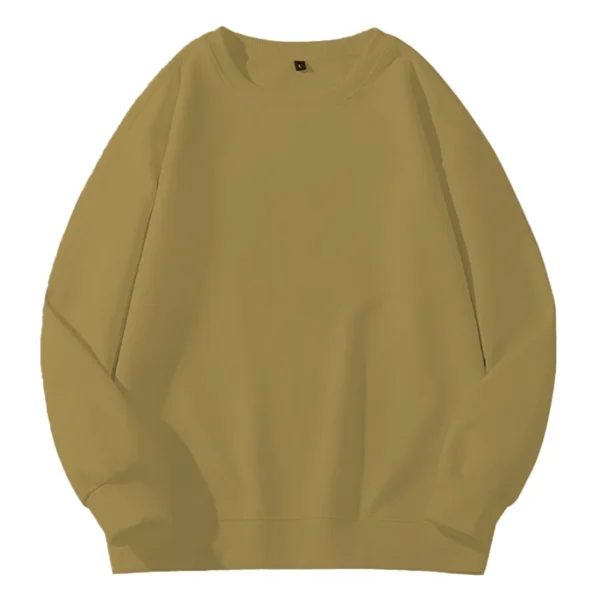 400g Heavy Weight Round Necked Sweatshirts Loose Solid Color for Spring Autumn Men women's Casual Sports Top Pullover M-4XL - Image 2
