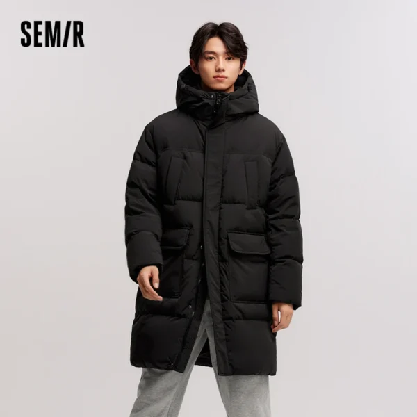Semir Down Jacket Men 2024 New Waterproof Thick Outerwear Long Length Winter Clothing Couple - Image 3