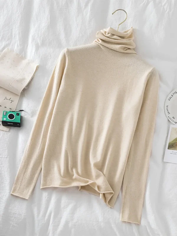 Turtleneck Women Sweaters 2024 Autumn Winter Sweater Knitted Pullover Long Sleeve Woman Sweaters Tops Soft Jumper Pull Femme - Image 5