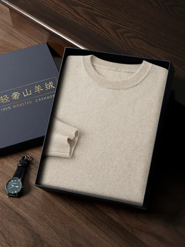 Choice 100% Cashmere Sweater Men O-neck Basic Pullover Autumn Winter Soft Warm Comfy Bottom Cashmere Knitwear High Quality Tops