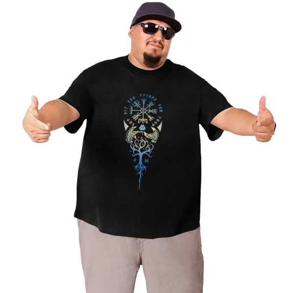 Graphic T Shirts for Big and Tall Men Cotton Plus Size T-shirts Plus Size Top Tees Short Sleeve Clothing 6XL 5XL 4X - Image 3