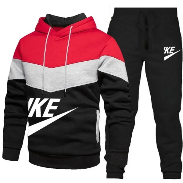 2 Pieces Sets Tracksuit Hooded Sweatshirt +Drawstring Pants Male Sport Hoodies Running Sportswear Men Women Brand Autumn Winter - Image 4
