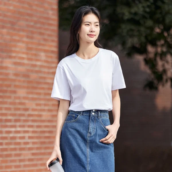 Semir Unisex T-shirt Short Sleeve Men T-Shirt Cotton 2024 Summer New Man Clothing Is Thin And Versatile T Shirt Solid Color - Image 3