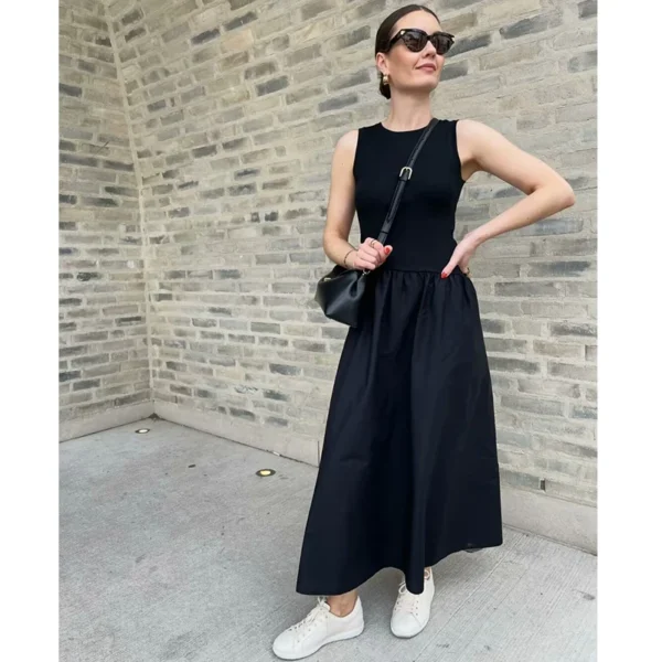 TRAF Dresses Summer Women's 2024 New Chic Slim Simple Elegant Holiday Dress Street Women's Comfortable Youth Dress - Image 3