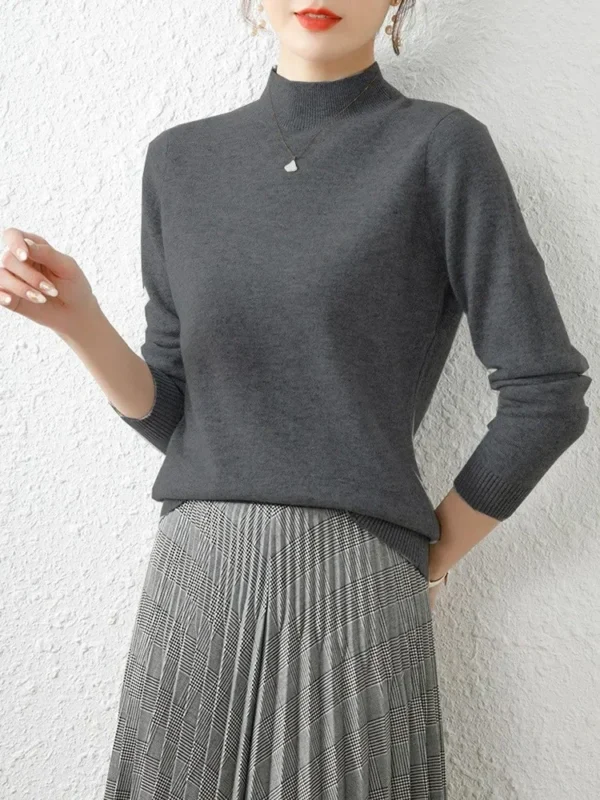 Autumn Winter Bottom Sweaters Women Fashion Chic Turtleneck Pullover Slim Long Sleeve Knitted Jumpers Soft Warm Pull Femme Top - Image 6
